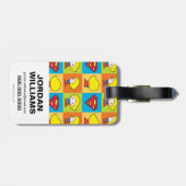 Chibi Supergirl Character Umrundung Gepäckanhänger (Rückseite horizontal)