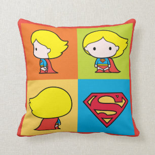 Chibi Supergirl Character Umrundung Kissen