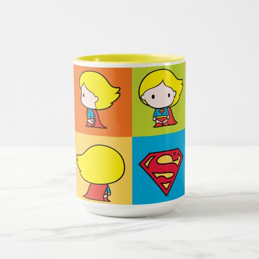 Chibi Supergirl Character Umrundung Tasse (Zentrum)