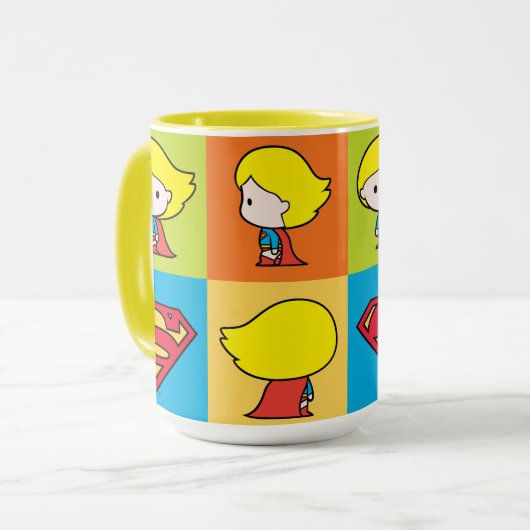 Chibi Supergirl Character Umrundung Tasse (Vorderseite Links)