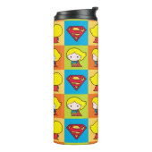 Chibi Supergirl Character Umrundung Thermosbecher (Nach links gedreht)