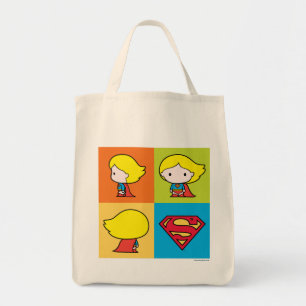 Chibi Supergirl Charakter-Ansicht Tragetasche