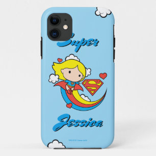 Chibi Supergirl fliegt Regenbogen Case-Mate iPhone Hülle