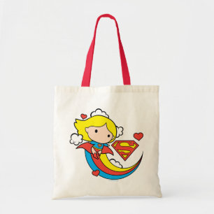 Chibi Supergirl fliegt Regenbogen Tragetasche