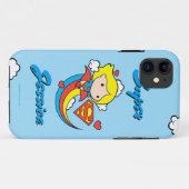 Chibi Supergirl Flying Rainbow Case-Mate iPhone Hülle (Rückseite (Horizontal))