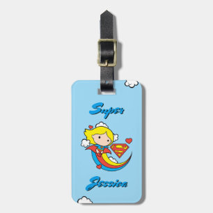 Chibi Supergirl Flying Rainbow Gepäckanhänger