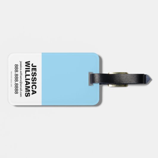 Chibi Supergirl Flying Rainbow Gepäckanhänger (Rückseite horizontal)