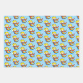 Chibi Supergirl Flying Rainbow Geschenkpapier Set (Vorderseite 2)