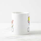 Chibi Supergirl Flying Rainbow Kaffeetasse (Mittel)