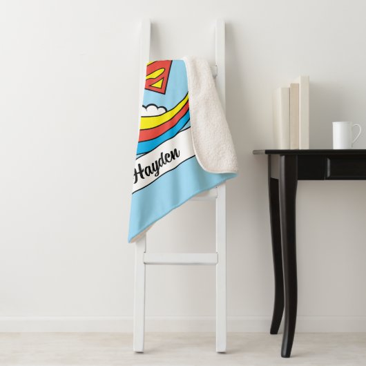 Chibi Supergirl Flying Rainbow Sherpadecke (Beispiel)