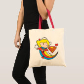 Chibi Supergirl Flying Rainbow Tragetasche (Vorderseite (Produkt))