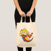 Chibi Supergirl Flying Rainbow Tragetasche (Vorderseite (Produkt))