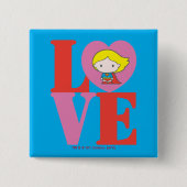 Chibi Supergirl-LIEBE Button (Vorderseite)
