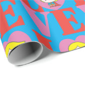 Chibi Supergirl-LIEBE Geschenkpapier (Rolleneckpunkt)