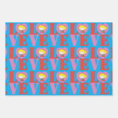 Chibi Supergirl-LIEBE Geschenkpapier Set (Vorderseite 2)
