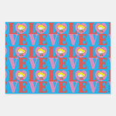 Chibi Supergirl-LIEBE Geschenkpapier Set (Vorderseite)
