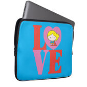 Chibi Supergirl-LIEBE Laptopschutzhülle (Vorne Rechts)