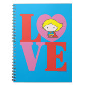 Chibi Supergirl-LIEBE Notizblock (Vorderseite)