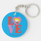 Chibi Supergirl-LIEBE Schlüsselanhänger (Rückseite)