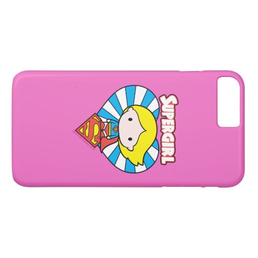 Chibi Supergirl Sternexplosion Herz und Logo Case-Mate iPhone Hülle (Rückseite (Horizontal))