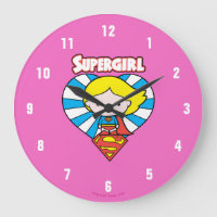 Chibi Supergirl Sternexplosion Herz und Logo