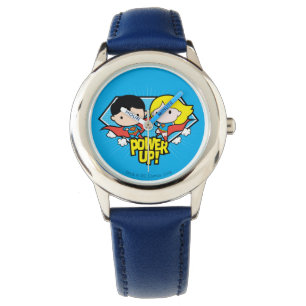 Chibi Superman & Chibi Supergirl Power Up! Armbanduhr