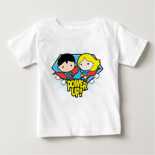 Chibi Superman & Chibi Supergirl Power Up! Baby T-shirt