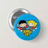 Chibi Superman & Chibi Supergirl Power Up! Button (Vorne & Hinten)