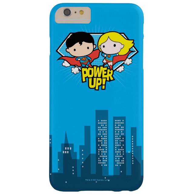 Chibi Superman & Chibi Supergirl Power Up! Case-Mate iPhone Hülle (Rückseite)