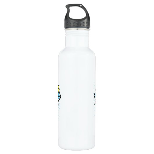 Chibi Superman & Chibi Supergirl Power Up! Edelstahlflasche (Rückseite)