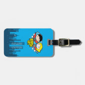 Chibi Superman & Chibi Supergirl Power Up! Gepäckanhänger (Vorderseite horizontal)