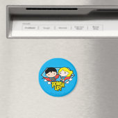 Chibi Superman & Chibi Supergirl Power Up! Magnet (In Situ (Geschirrspüler))