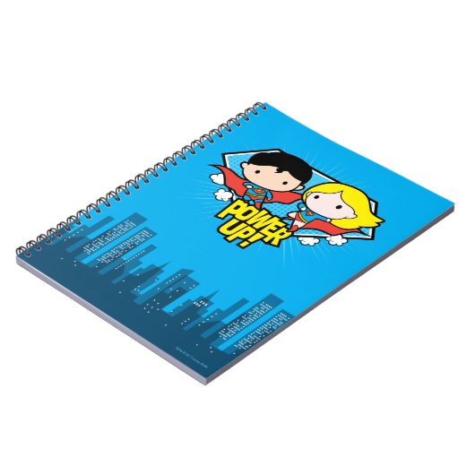 Chibi Superman & Chibi Supergirl Power Up! Notizblock (Linke Seite)