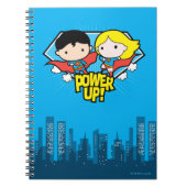 Chibi Superman & Chibi Supergirl Power Up! Notizblock (Vorderseite)