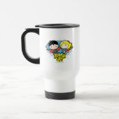 Chibi Superman & Chibi Supergirl Power Up! Reisebecher (Links)