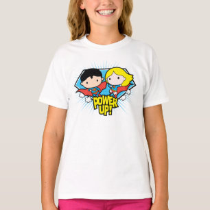 Chibi Superman & Chibi Supergirl Power Up! T-Shirt
