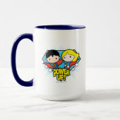 Chibi Superman & Chibi Supergirl Power Up! Tasse (Links)
