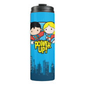 Chibi Superman & Chibi Supergirl Power Up! Thermosbecher (Vorderseite)