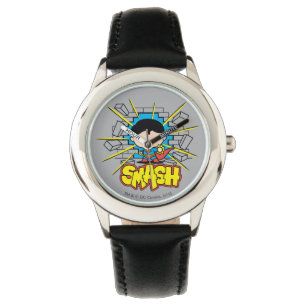 Chibi-Superman, der durch die Mauer schlug Armbanduhr