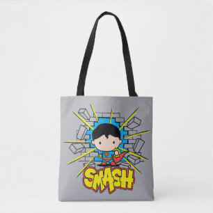 Chibi-Superman, der durch die Mauer schlug Tasche