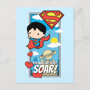 Chibi Superman - Du machst mein Herz zu Valentine Feiertagspostkarte