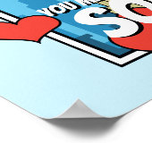 Chibi Superman - Du machst mein Herz zu Valentine Poster (Ecke)