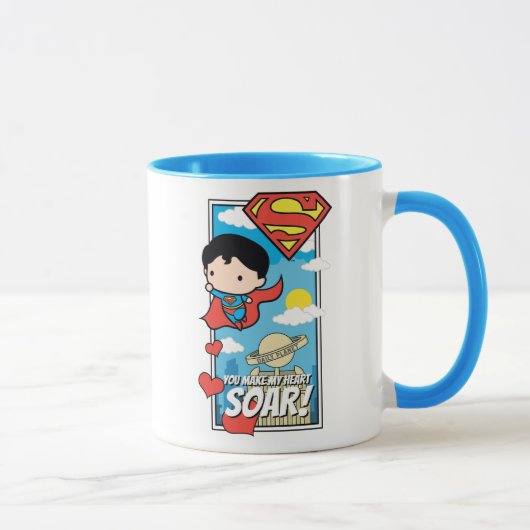 Chibi Superman - Du machst mein Herz zu Valentine Tasse (Rechts)