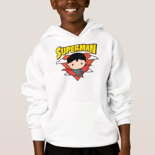 Chibi Superman Polka Dot Shield und Name Hoodie