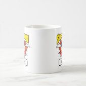 Chibi Superman Polka Dot Shield und Name Kaffeetasse (Mittel)