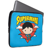 Chibi Superman Polka Dot Shield und Name Laptopschutzhülle (Vorne Rechts)