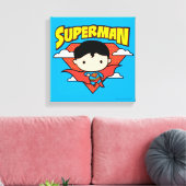 Chibi Superman Polka Dot Shield und Name Leinwanddruck (Insitu (Wohnzimmer))