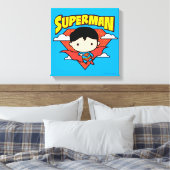 Chibi Superman Polka Dot Shield und Name Leinwanddruck (Insitu (Schlafzimmer))