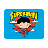 Chibi Superman Polka Dot Shield und Name Magnet (Horizontal)