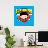 Chibi Superman Polka Dot Shield und Name Poster (Heimbüro)